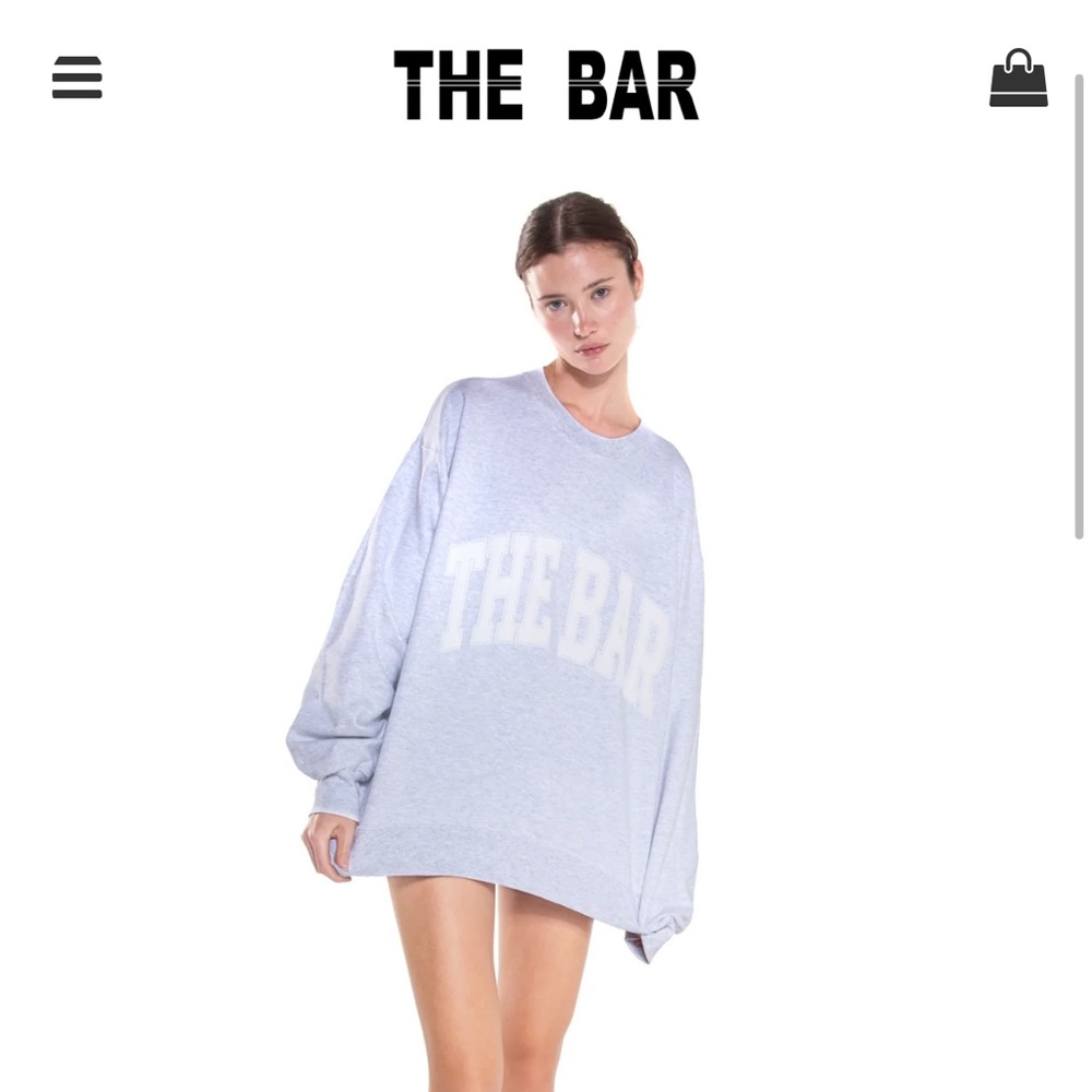 THE BAR - VARSITY SWEATSHIRT LIGHT HEATHER GREY - XL (sold out)